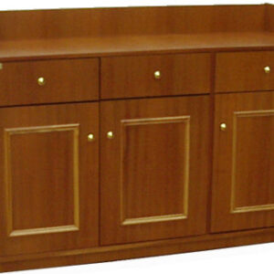 Desserte basse NABICA MAXIMUS placage bois 3 portes 3 tiroirs