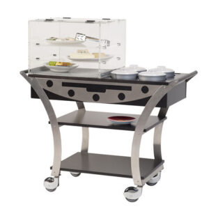 Table réfrigérée par nodules eutectiques TELESTO NEW WAVE pots argentés